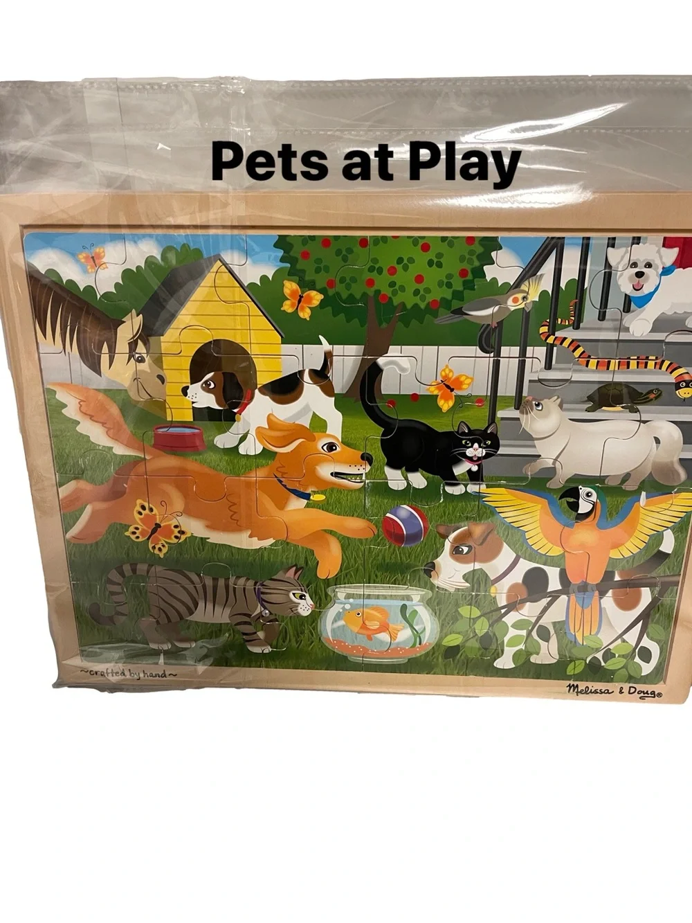 Melissa & Doug Lot of 3 Wooden Frame Jigsaw Puzzle 24 Pc 3+ Excellent Condition